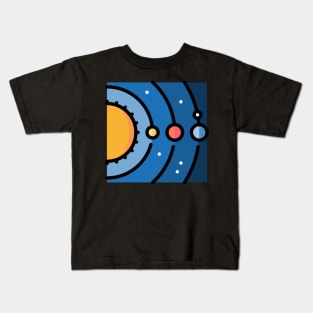 planet galaxy icon sticker Kids T-Shirt